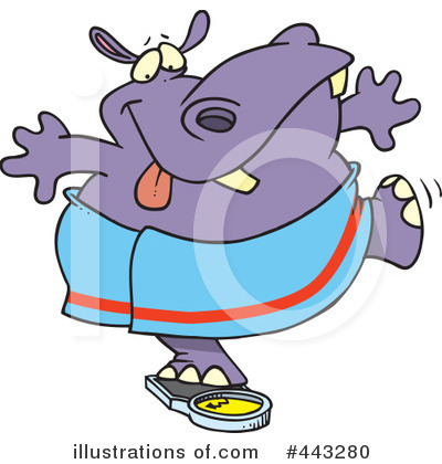 Royalty-Free (RF) Hippo Clipart Illustration by toonaday - Stock Sample #443280
