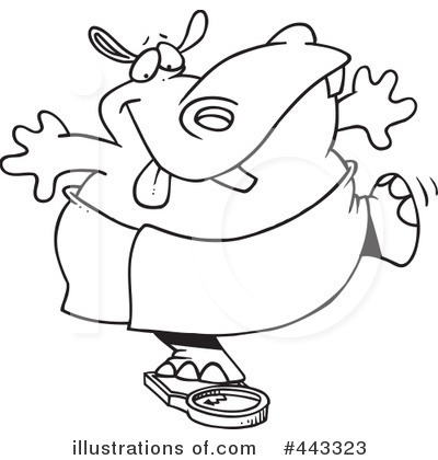 Royalty-Free (RF) Hippo Clipart Illustration by toonaday - Stock Sample #443323