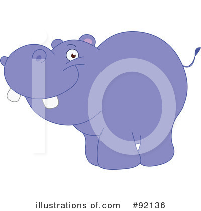 Royalty-Free (RF) Hippo Clipart Illustration by yayayoyo - Stock Sample #92136