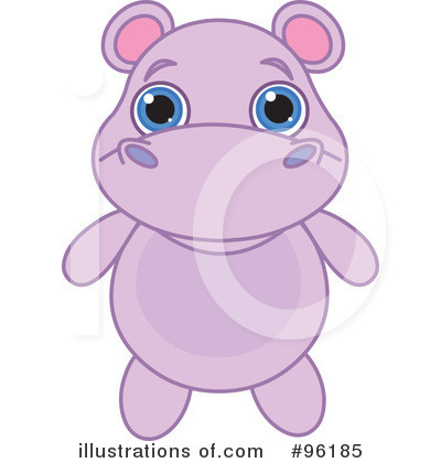 Royalty-Free (RF) Hippo Clipart Illustration by Pushkin - Stock Sample #96185