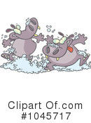 Hippos Clipart #1045717 by toonaday