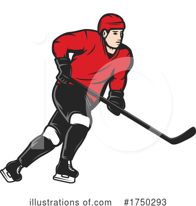 Hockey Player Clipart #1750293 by Vector Tradition SM