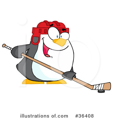 Royalty-Free (RF) Hockey Clipart Illustration by Hit Toon - Stock Sample #36408