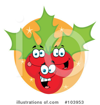 Christmas Holly Clipart #103953 by Hit Toon