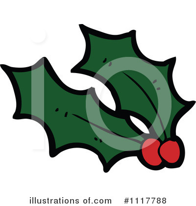 Royalty-Free (RF) Holly Clipart Illustration by lineartestpilot - Stock Sample #1117788