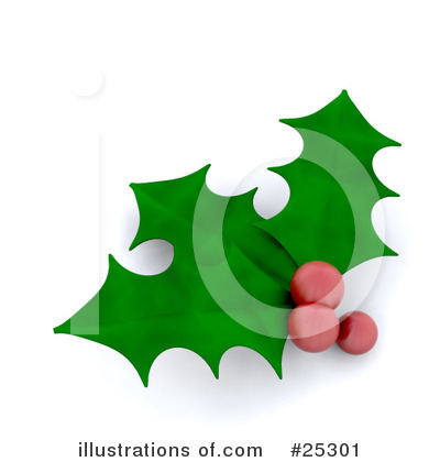 Royalty-Free (RF) Holly Clipart Illustration by KJ Pargeter - Stock Sample #25301