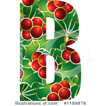 Royalty-Free (RF) Holly Letter Clipart Illustration by Lal Perera - Stock Sample #1189878