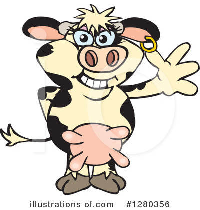Holstein Cow Clipart #1280356 by Dennis Holmes Designs