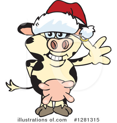 Cows Clipart #1281315 by Dennis Holmes Designs