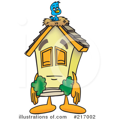 Royalty-Free (RF) Home Mascot Clipart Illustration by Mascot Junction - Stock Sample #217002