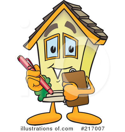 Royalty-Free (RF) Home Mascot Clipart Illustration by Mascot Junction - Stock Sample #217007