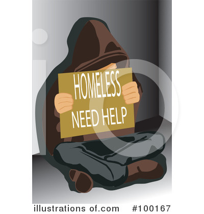 Royalty-Free (RF) Homeless Clipart Illustration by mayawizard101 - Stock Sample #100167