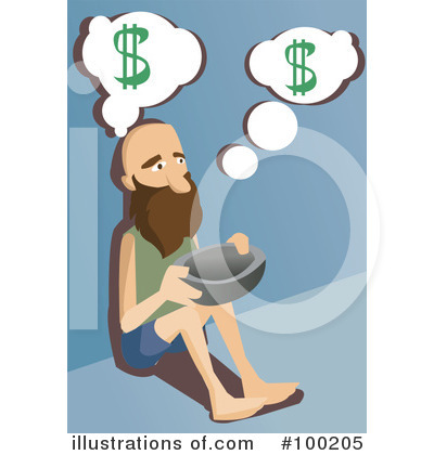 Royalty-Free (RF) Homeless Clipart Illustration by mayawizard101 - Stock Sample #100205