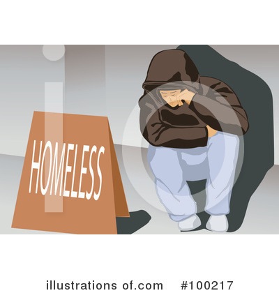 Royalty-Free (RF) Homeless Clipart Illustration by mayawizard101 - Stock Sample #100217