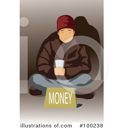 Royalty-Free (RF) Homeless Clipart Illustration by mayawizard101 - Stock Sample #100238