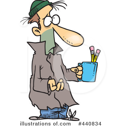 Royalty-Free (RF) Homeless Clipart Illustration by toonaday - Stock Sample #440834