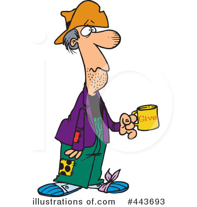 Royalty-Free (RF) Homeless Clipart Illustration by toonaday - Stock Sample #443693