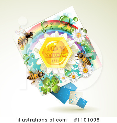 Royalty-Free (RF) Honey Bee Clipart Illustration by merlinul - Stock Sample #1101098