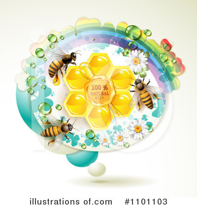 Royalty-Free (RF) Honey Bee Clipart Illustration by merlinul - Stock Sample #1101103