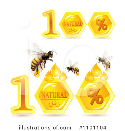 Royalty-Free (RF) Honey Bee Clipart Illustration by merlinul - Stock Sample #1101104