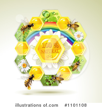 Royalty-Free (RF) Honey Bee Clipart Illustration by merlinul - Stock Sample #1101108