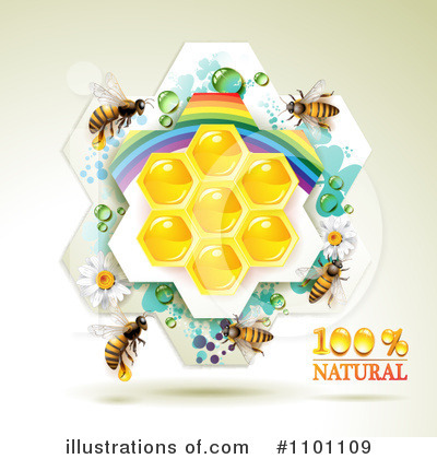 Royalty-Free (RF) Honey Bee Clipart Illustration by merlinul - Stock Sample #1101109