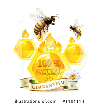 Royalty-Free (RF) Honey Bee Clipart Illustration by merlinul - Stock Sample #1101114