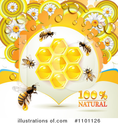 Royalty-Free (RF) Honey Bee Clipart Illustration by merlinul - Stock Sample #1101126