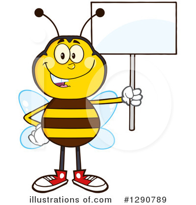 Royalty-Free (RF) Honey Bee Clipart Illustration by Hit Toon - Stock Sample #1290789