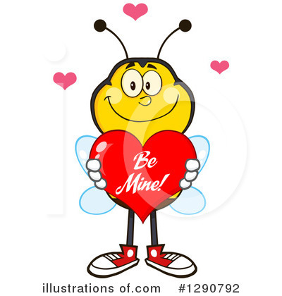 Royalty-Free (RF) Honey Bee Clipart Illustration by Hit Toon - Stock Sample #1290792