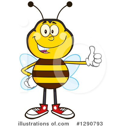 Royalty-Free (RF) Honey Bee Clipart Illustration by Hit Toon - Stock Sample #1290793