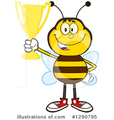 Royalty-Free (RF) Honey Bee Clipart Illustration by Hit Toon - Stock Sample #1290795
