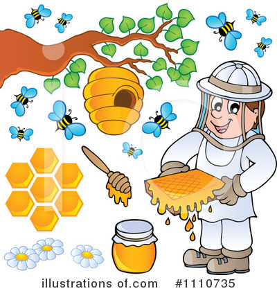 Royalty-Free (RF) Honey Clipart Illustration by visekart - Stock Sample #1110735