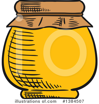 Honey Jar Clipart #1384507 by Vector Tradition SM