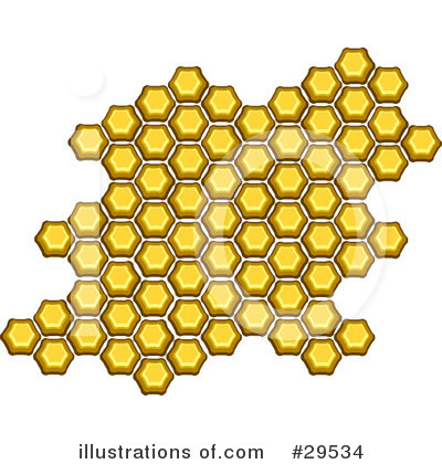 Royalty-Free (RF) Honeycomb Clipart Illustration by KJ Pargeter - Stock Sample #29534