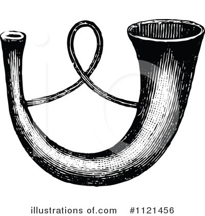 Royalty-Free (RF) Horn Clipart Illustration by Prawny Vintage - Stock Sample #1121456