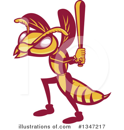 Royalty-Free (RF) Hornet Clipart Illustration by patrimonio - Stock Sample #1347217