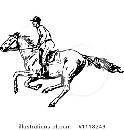 Royalty-Free (RF) Horse Clipart Illustration by Prawny Vintage - Stock Sample #1113246