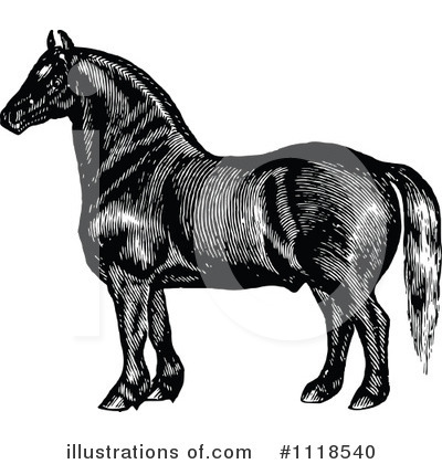 Royalty-Free (RF) Horse Clipart Illustration by Prawny Vintage - Stock Sample #1118540