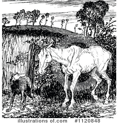 Royalty-Free (RF) Horse Clipart Illustration by Prawny Vintage - Stock Sample #1120848
