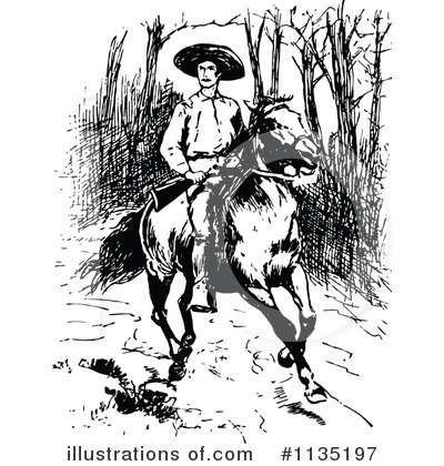 Horseback Clipart #1135197 by Prawny Vintage
