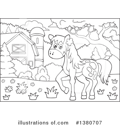 Royalty-Free (RF) Horse Clipart Illustration by visekart - Stock Sample #1380707