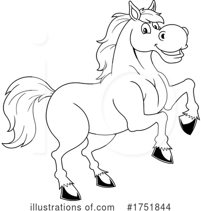 Royalty-Free (RF) Horse Clipart Illustration by Hit Toon - Stock Sample #1751844