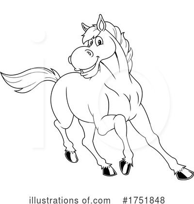 Royalty-Free (RF) Horse Clipart Illustration by Hit Toon - Stock Sample #1751848