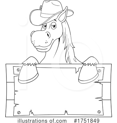 Royalty-Free (RF) Horse Clipart Illustration by Hit Toon - Stock Sample #1751849