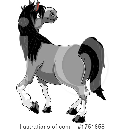 Royalty-Free (RF) Horse Clipart Illustration by Hit Toon - Stock Sample #1751858