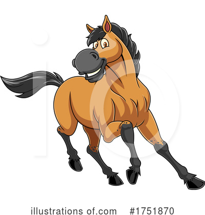 Royalty-Free (RF) Horse Clipart Illustration by Hit Toon - Stock Sample #1751870