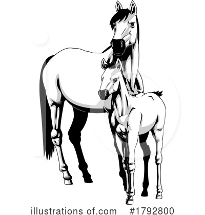 Royalty-Free (RF) Horse Clipart Illustration by Hit Toon - Stock Sample #1792800