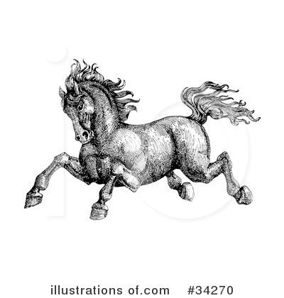 Royalty-Free (RF) Horse Clipart Illustration by C Charley-Franzwa - Stock Sample #34270