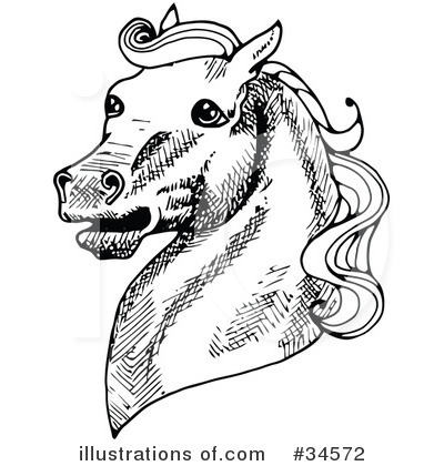Royalty-Free (RF) Horse Clipart Illustration by C Charley-Franzwa - Stock Sample #34572